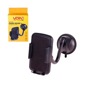 Автомобильный держатель на присоске с зажимом 60-95 мм черный VOIN