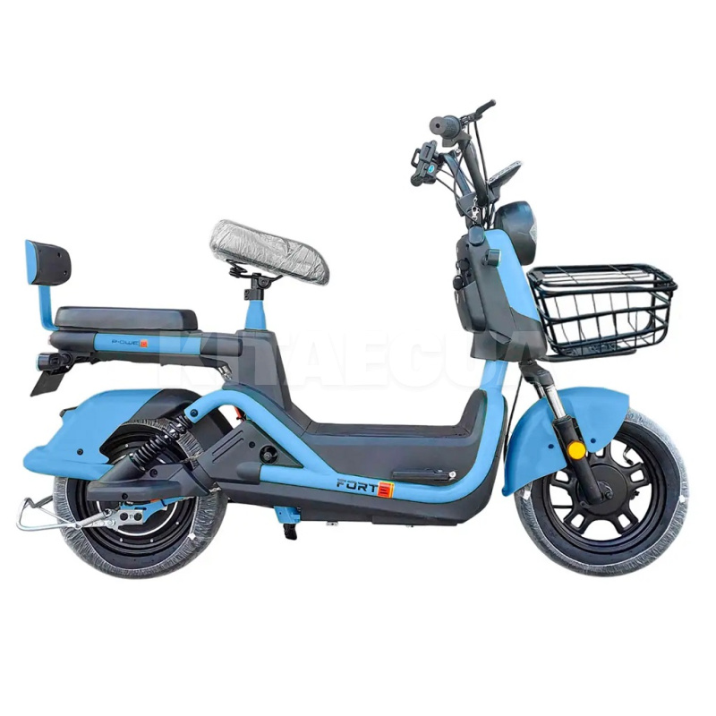 Велоскутер аккумуляторный RITM 60 км 500 Вт голубой + аккумулятор 60В 20Ач FORTE (145084)