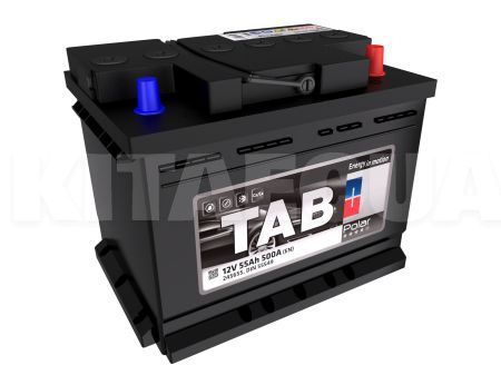 Аккумулятор 55Ач Euro (T1) 242x175x190 с обратной полярностью 500A Polar TAB (TAB POLAR 55 L2)