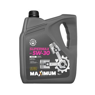 Масло моторне синтетичне 5л 5W-30 SUPERMAX SN/CF MAXIMUM