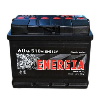 Акумулятор автомобільний 60Ач 510А "+" зліва Energia