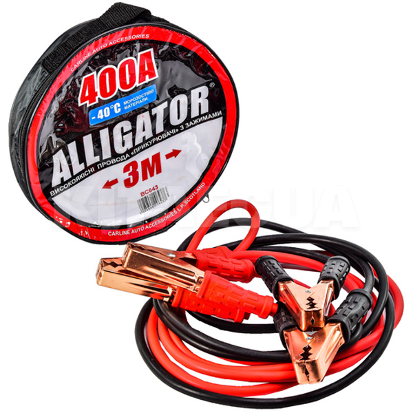 Провода пусковые 400А 3м с чехлом (до -40°C) CARLIFE (BC643)