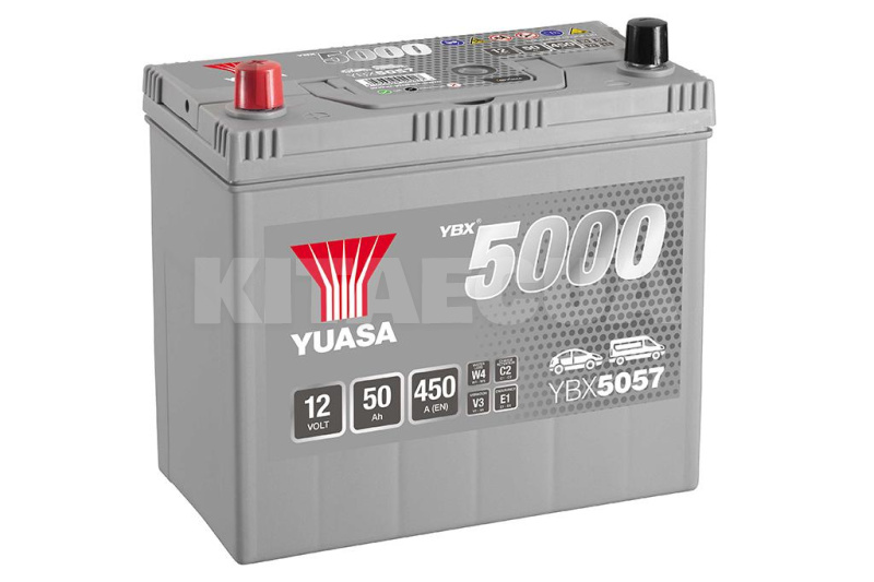 Акумулятор автомобільний 48Ач 450А "+" зліва Yuasa (YBX5057) - 2