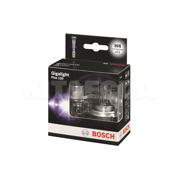 Галогенова лампа H4 12V 60/55W Gigalight Plus120 +120% (компл.) Bosch (BO 1987301106) - 4