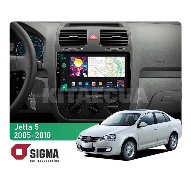 Штатна магнітола PRO 10464 4+64 Gb 10 Volkswagen Jetta 5 2005-2010 (F2) SIGMA4car (40201)