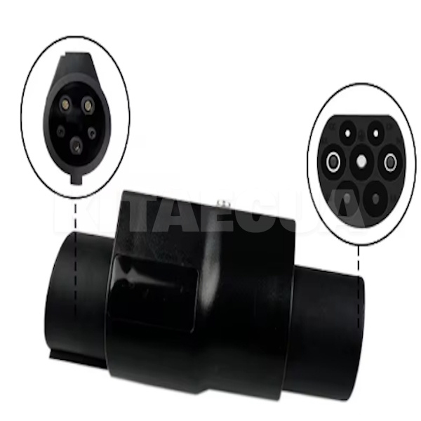 Переходник 7.4 кВт 32А 1-фаза Type 2 (станция) - Type 1 (американское авто) GUWIEYG (P-T2T1) - 7