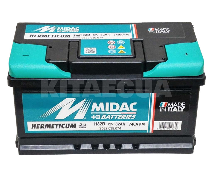 Аккумулятор автомобильный 82Ач 740А "+" справа MIDAC (S582.039.074) - 3