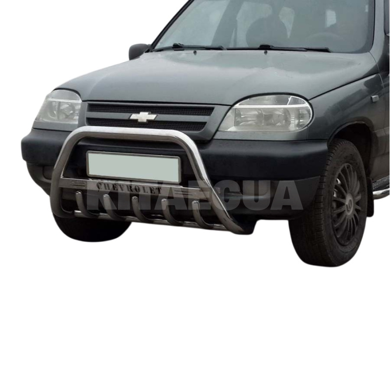 Кенгурятник WT004 Chevrolet Niva нержавеющая сталь CAN (dug85693) - 2