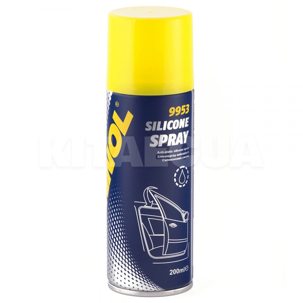 Мастило силіконове для гуми та пластика 200мл Silicone Spray Antistatisch Mannol (9953)