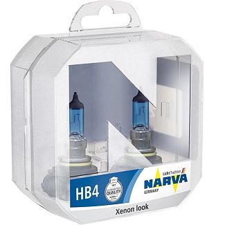 Галогенна лампа HB4 55W 12V Range Power White комплект NARVA