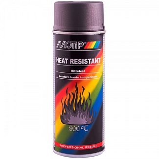 Краска-эмаль 400мл черная термостойкая до 800⁰С MOTIP