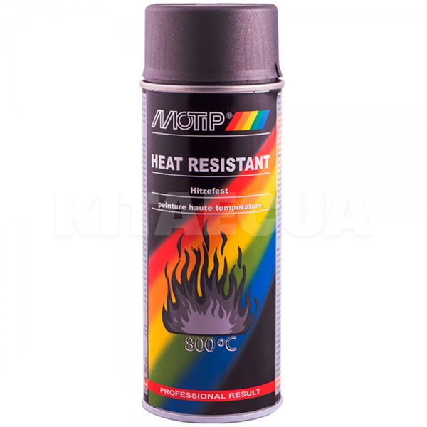 Фарба-емаль 400мл чорна термостійка до 800⁰с MOTIP (04030-MOTIP)