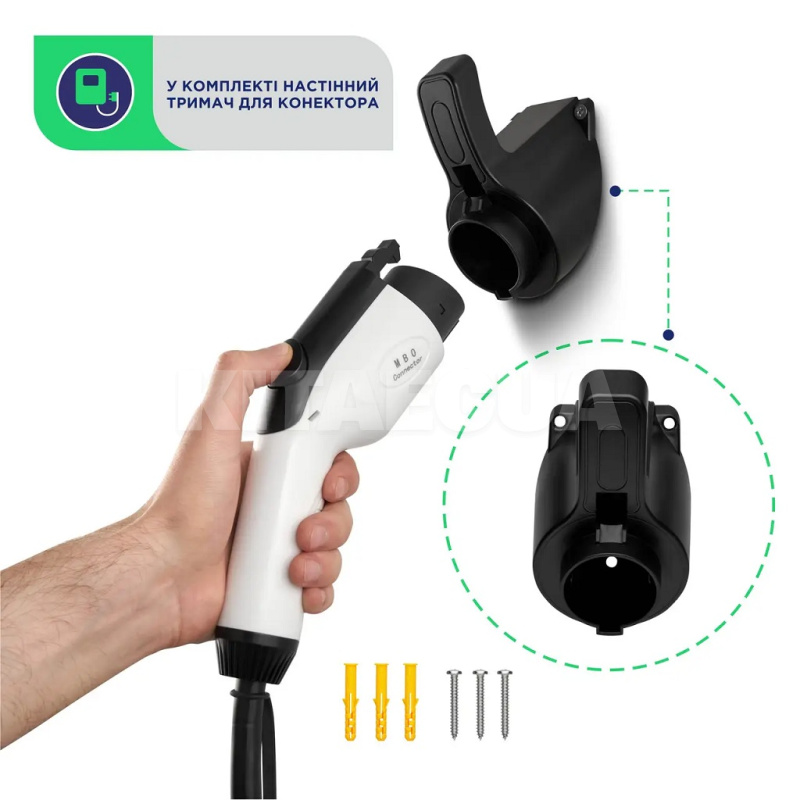 Зарядка для электромобиля 9.2 кВт 40А 1-фаза Type 1 (американское авто) WALL WiFi UACHARGER (CHC-WLWF220911-23-8) - 3