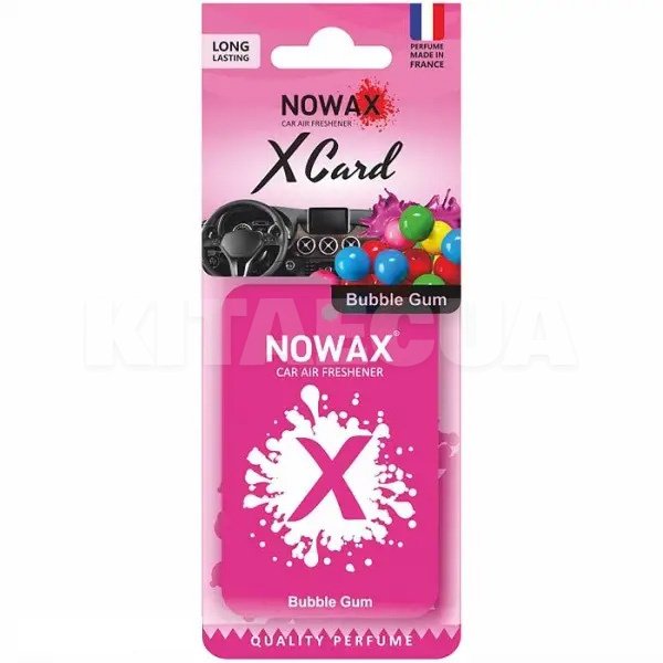 Ароматизатор "жуйка" X CARD Bubble Gum NOWAX (NX07540)