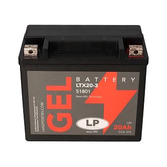 Мото аккумулятор 20Ач 310А "+" справа LP Battery