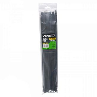 Стяжки чорні пластикові 400 х 4.8 мм 100 шт. Winso