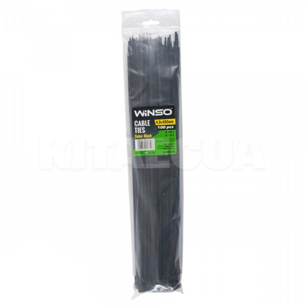Стяжки чорні пластикові 400 х 4.8 мм 100 шт. Winso (248400)