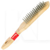 Щетка по металлу 5-рядная стальная с деревянной ручкой Top Tools (14A605)