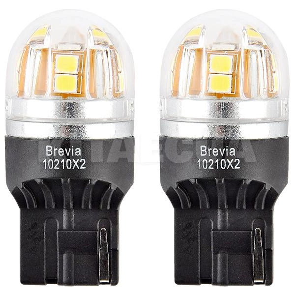 LED лампа для авто S-Power W3x16d 6000K (комплект) BREVIA (10210X2)