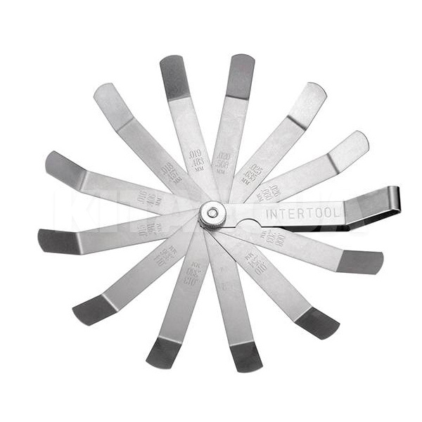 Комплект щупів зігнутих (0.203-0.660мм) 12 предметів Intertool (AT-0005)