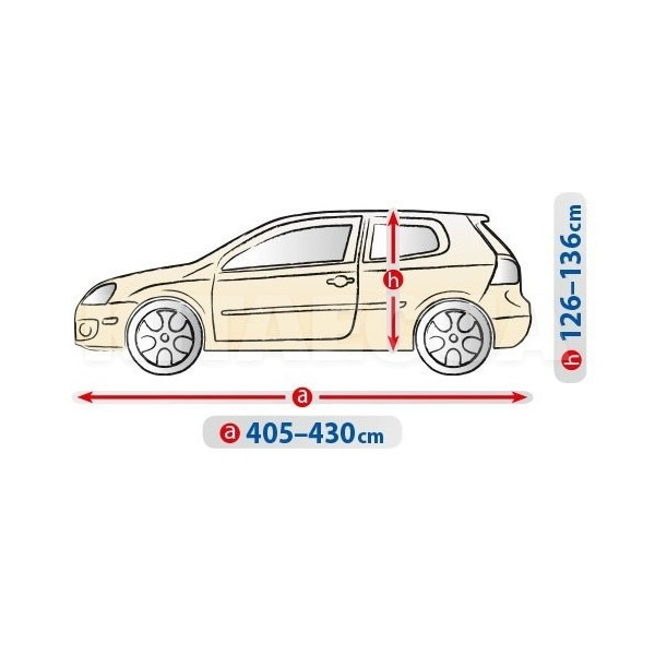 Тент на авто Optimal Garage L1 430x148x136 см хетчбек/універсал Kegel-Blazusiak (5-4315-241-2092) - 2