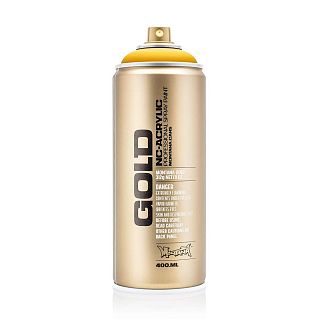 Фарба декоративна акрилова 400мл GL1220 "жовте" таксі" напівматова Gold помаранчева MONTANA