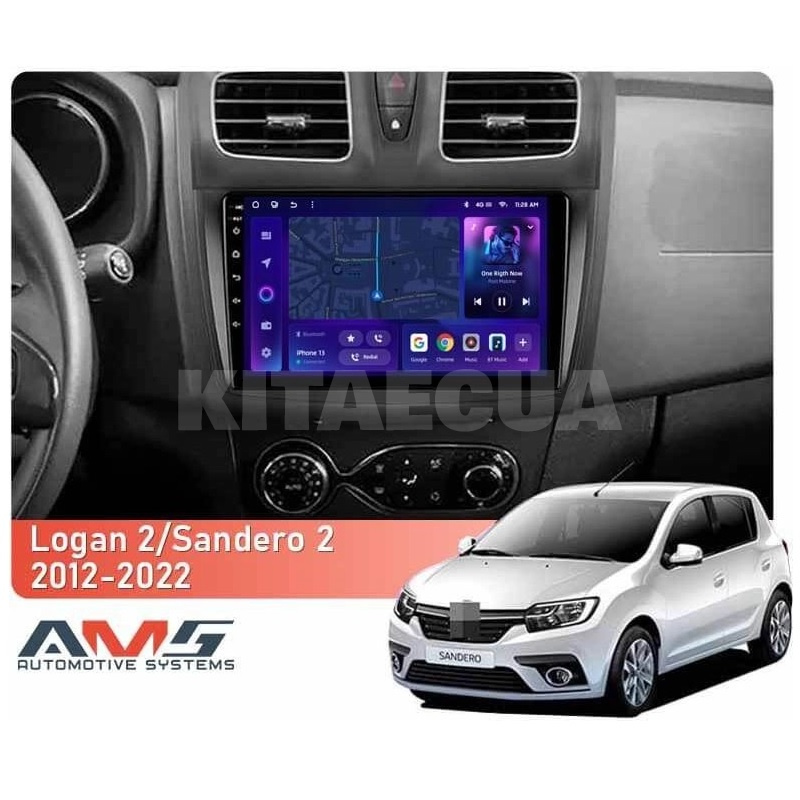 Штатна магнітола MOSS M3 4+32 ГБ 9" Renault Sandero 2 2013-2022 (F1 A) AMS (50639) - 2