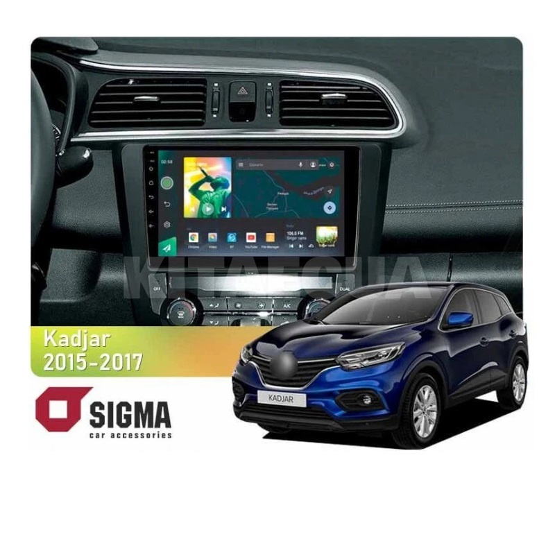 Штатная магнитола X9464 4+64 ГБ 9" Renault Kadjar 2015-2017 (A) SIGMA4car (33791)