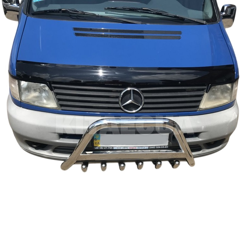 Кенгурятник Mercedes Vito W638 1996-2003 51мм нержавеющая сталь CAN (dug824244) - 3