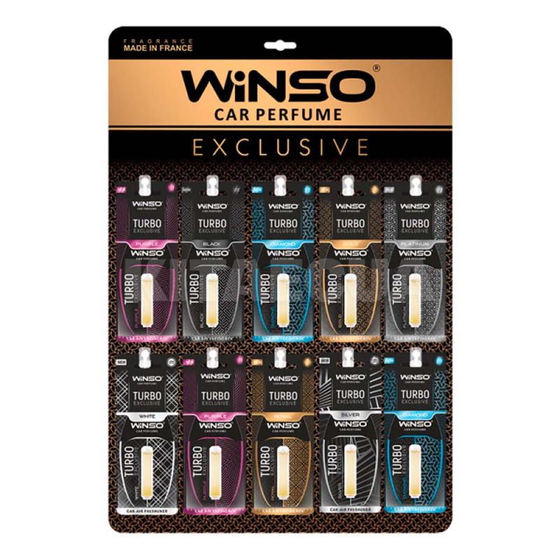 Ароматизатор "микс" Turbo Exclusive Mix Display на планшете 30 шт. Winso (500046)