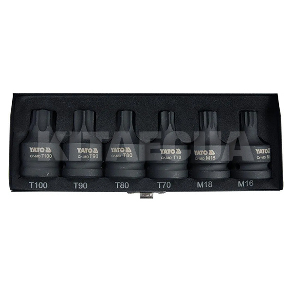 Набор бит ударных 3/4" TORX/SPLINE 6 предметов YATO (YT-10653-YATO) - 2