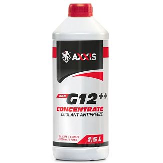 Антифриз-концентрат красный 1.5л G12+ -80°С AXXIS