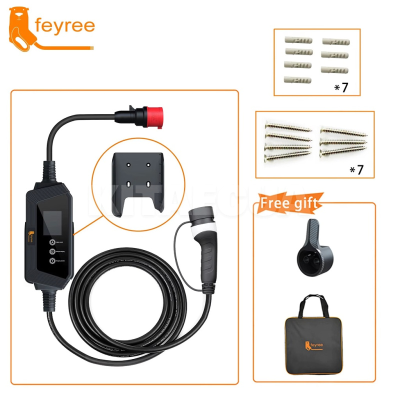 Зарядка Tesla 3 22 кВт 32A 3-фази Type 2 (європейське авто) FEYREE (FY22-32-3PH-TP2-H7) - 3