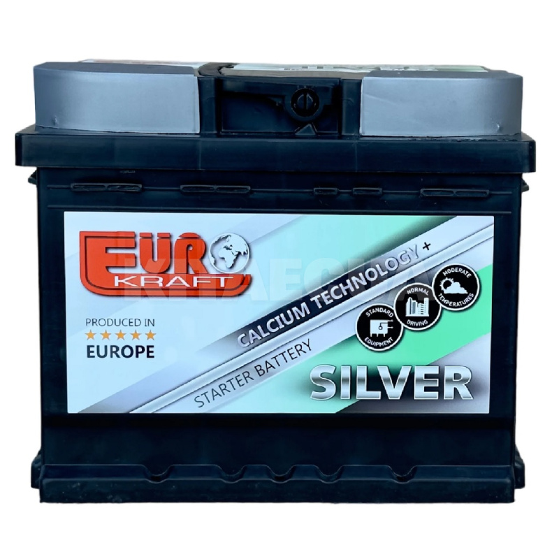 Аккумулятор автомобильный 50Ач 420А "+" справа EUROKRAFT (СТ-00150338)
