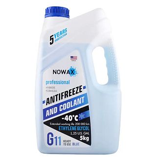 Антифриз блакитний 5кг G11 -40°C NOWAX