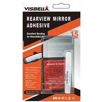 Клей із активатором для дзеркала заднього виду Rearview Mirror Adhesive 0.4мл+0.6мл Visbella