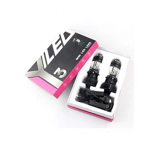 Мини LED линзы в фары H4 80/120W 6000K 