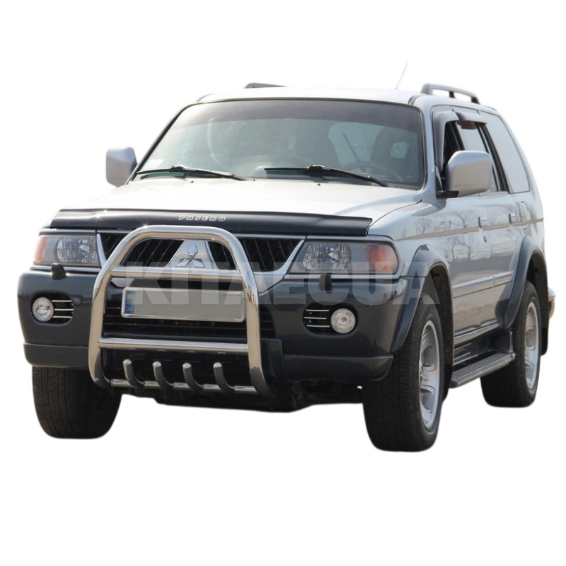 Кенгурятник QT007 Mitsubishi Pajero Sport 1996-2007 нержавеющая сталь CAN (dug562367) - 2