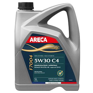 Масло моторное синтетическое 5л 5W-30 F7004 ARECA
