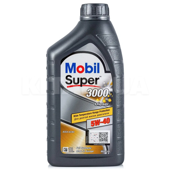 Масло моторне синтетичне 1л 5W-40 Super 3000 Х1 Diesel MOBIL (152573)