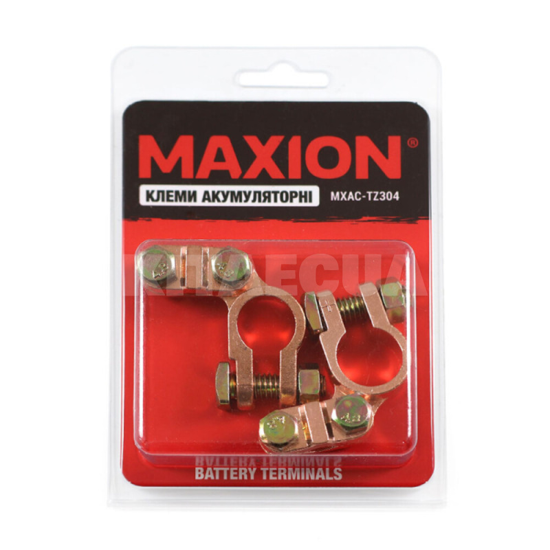 Клеммы аккумуляторные омедненный цинк пара MAXION (MXAC-TZ304)