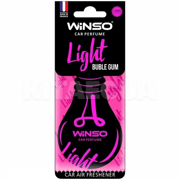 Ароматизатор Light Bubble Gum "жвачка" сухой листик Winso (532940)