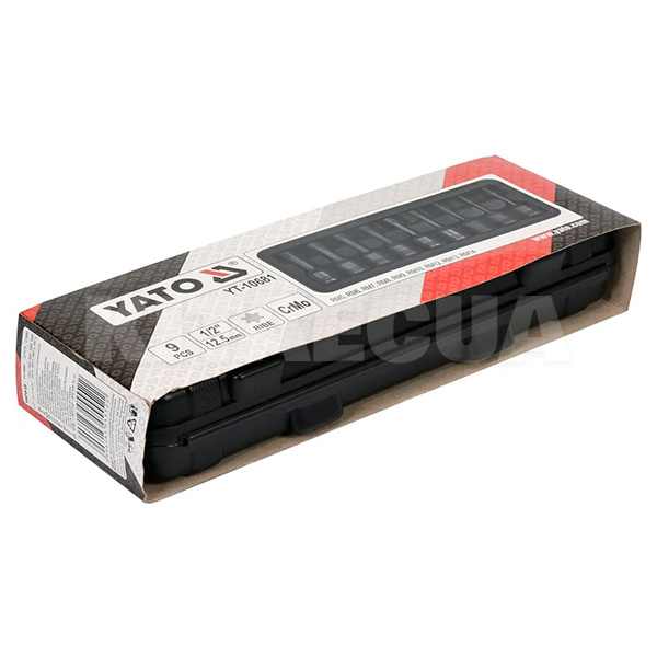 Набор бит ударных 1/2" RIBE M5-M14 9 предметов YATO (YT-10681) - 2