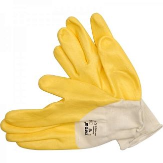 Перчатки рабочие нейлоновые желтые 10" YATO