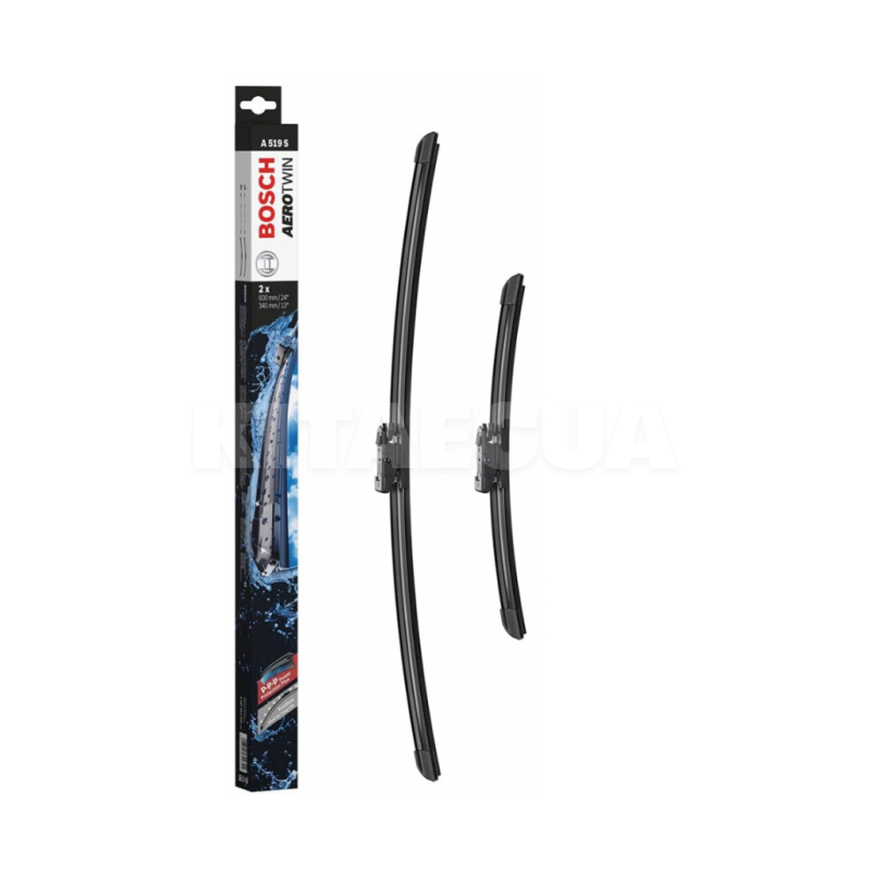 Щітка склоочисника (двірник) 600/340мм безкаркасна Bosch (3 397 014 519)