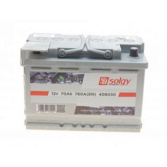 Аккумулятор автомобильный 70Ач 760А "+" справа Solgy
