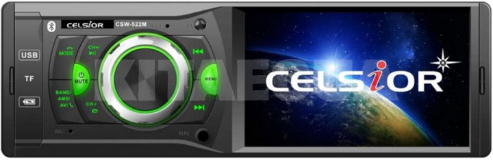 Автомагнитола 1DIN 4" TFT-дисплей стационарная панель с изменяемой подсветкой Celsior (CSW-522M)