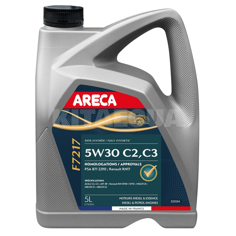 Масло моторное синтетическое 5л 5W-30 F7217 ARECA (PF021137)