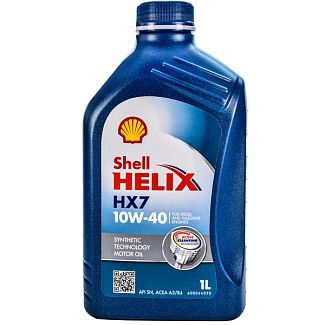 Масло моторное полусинтетическое 1л 10W-40 Helix HX7 SHELL