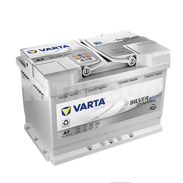 Автомобільний акумулятор Silver Dynamic (A7) 70Ач 760А "+" праворуч VARTA (570901076 J382)